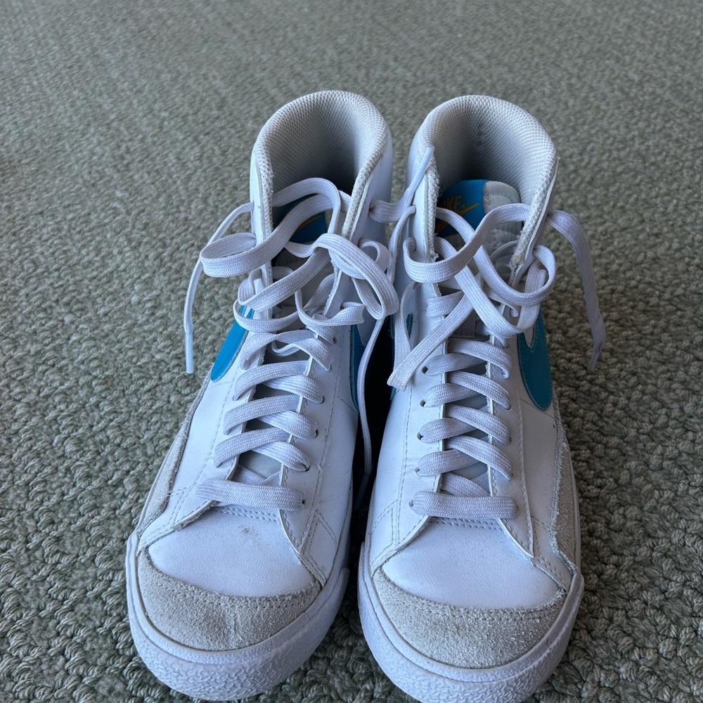 Nike Kids Shoes White and Blue